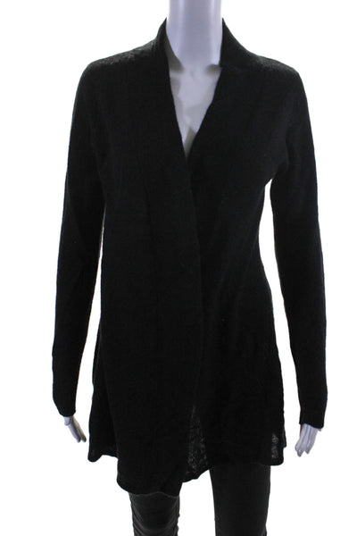 Claudia Nichole Womens Cashmere Open Front Knitted Cardigan Black Size S