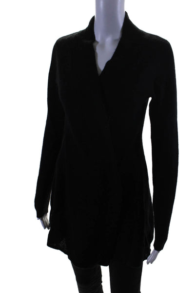 Claudia Nichole Womens Cashmere Open Front Knitted Cardigan Black Size S