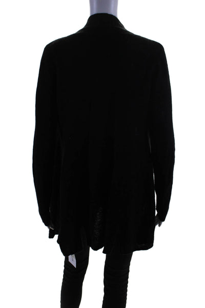 Claudia Nichole Womens Cashmere Open Front Knitted Cardigan Black Size S