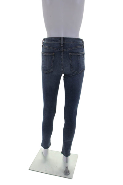 Rag & Bone Jean Women High Rise Slim Ankle Slit Skinny Jeans Blue Size 26