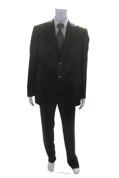 Ottavio Nuccio Gala Mens 2 Piece Single Breasted Suit Black Size 54