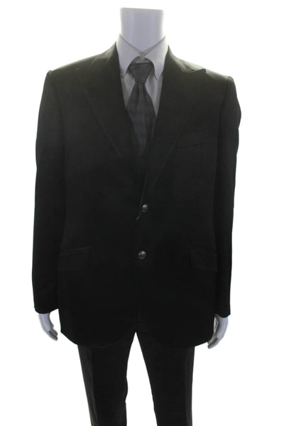 Ottavio Nuccio Gala Mens 2 Piece Single Breasted Suit Black Size 54