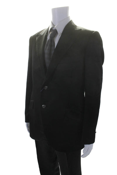 Ottavio Nuccio Gala Mens 2 Piece Single Breasted Suit Black Size 54