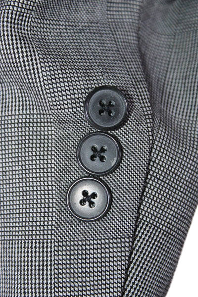 Christian Dior Mens Peak Collar Double Breasted Suit Jacket Gray Size 42R