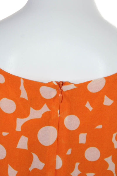 Slate & Willow Womens Orange Floral Ruched Romper Orange Size 10 15089315