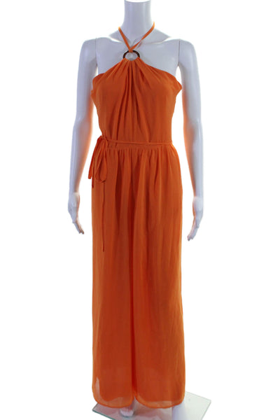 TOCCIN X RTR Womens Halter Jumpsuit Orange Size 8 16133437