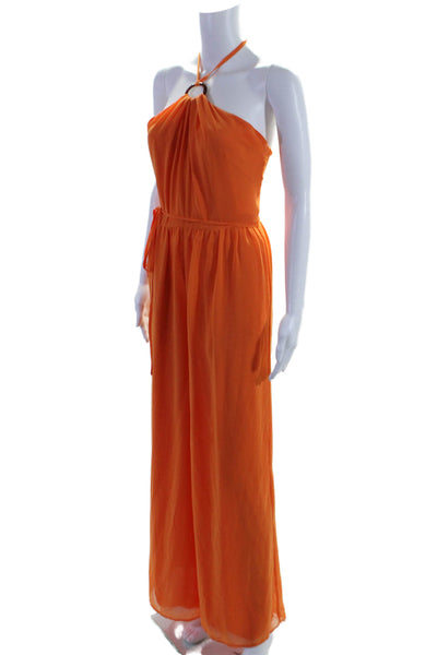 TOCCIN X RTR Womens Halter Jumpsuit Orange Size 8 16133437
