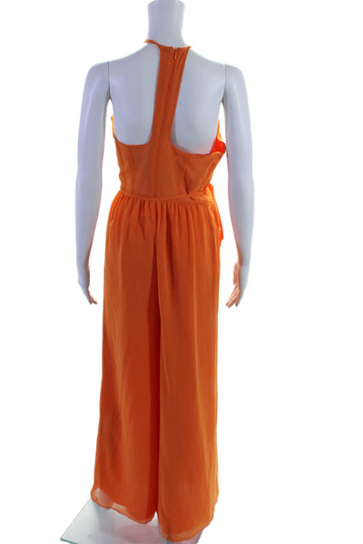 TOCCIN X RTR Womens Halter Jumpsuit Orange Size 8 16133437