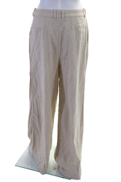 BOSS Womens Tacama1 Trousers Off-White Size 6 16585029