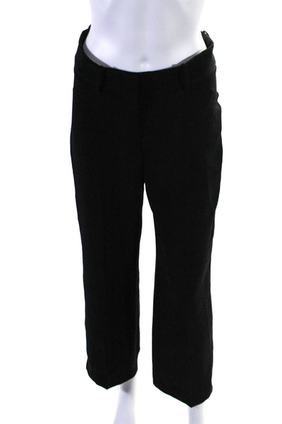 Ba&Sh Womens Creased High Rise Zip Up Straight Leg Dress Pants Black Size 4