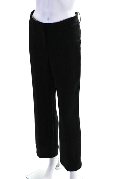 Ba&Sh Womens Creased High Rise Zip Up Straight Leg Dress Pants Black Size 4