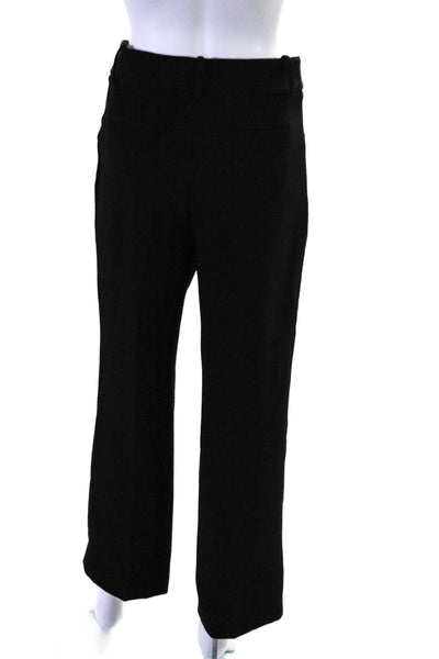 Ba&Sh Womens Creased High Rise Zip Up Straight Leg Dress Pants Black Size 4