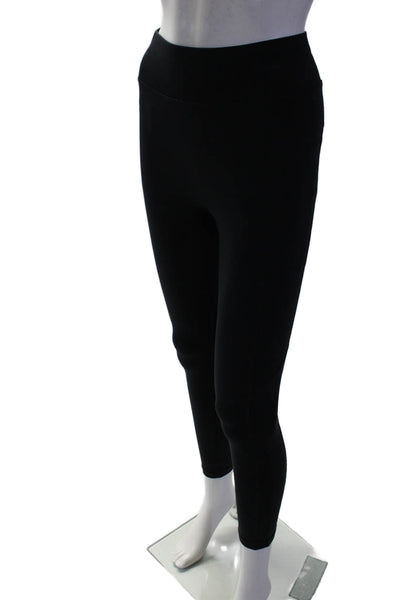 All Access Womens Elastic Waistband High Rise Ankle Leggings Black Size XS