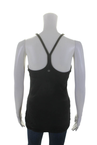 Lululemon Womens Scoop Neck Racerback Athletic Tank Black Size 6