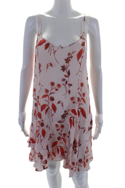 Thakoon Collective Womens Pink Leaf Tank Dress Pink Size 8 15796909