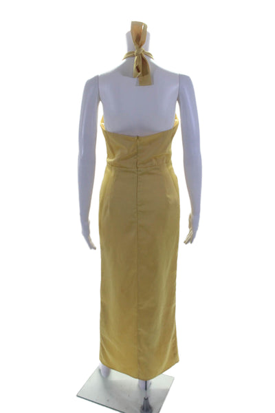 elle zeitoune Womens Kelsie Dress Yellow Size 6 15559582