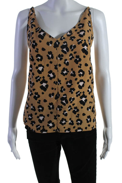 Thakoon Collective Womens Animal Print Slip Tank Brown Size 2 14103151