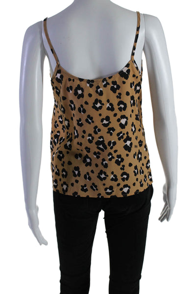 Thakoon Collective Womens Animal Print Slip Tank Brown Size 2 14103151