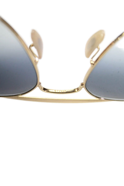 Ray Ban Womens Thing Frame Ombre Lens Aviator Sunglasses Gold Blue 17 57 145