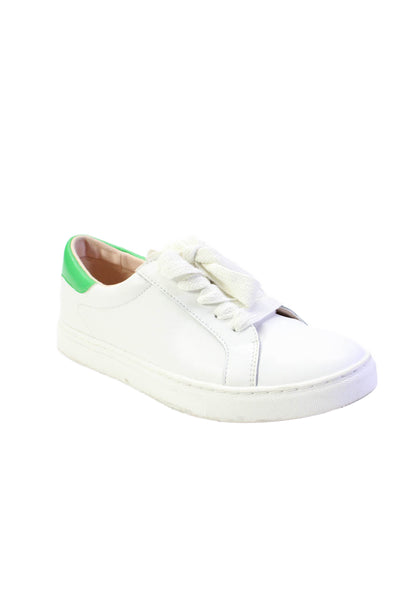 Kate Spade New York Womens Leather Lace Up Low Top Sneakers White Size 7B