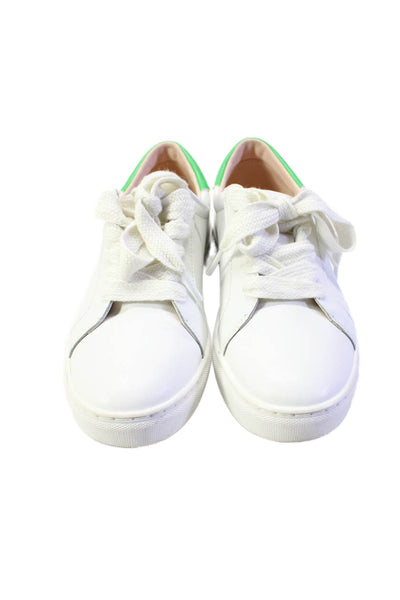 Kate Spade New York Womens Leather Lace Up Low Top Sneakers White Size 7B