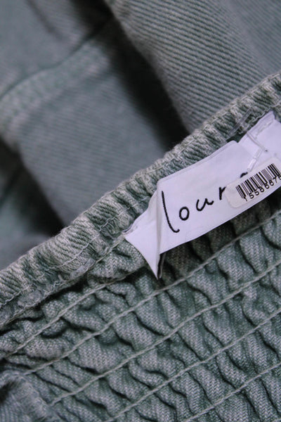Louna Womens Green Denim Mini Dress Green Size 6 15589582