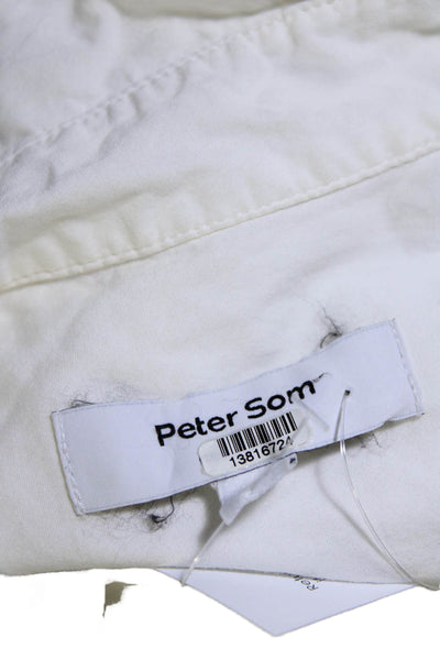 Peter Som Collective Womens White Sleeveless Collared Blouse White Size 2 138167