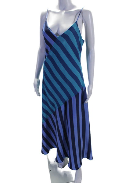 Saunders Collective Womens Stripe Slip Dress Blue Size 12 15382944