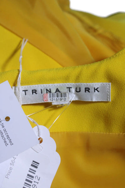 Trina Turk Womens Kai Jumpsuit Yellow Size 0 12151930