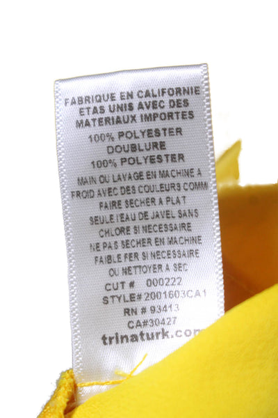 Trina Turk Womens Kai Jumpsuit Yellow Size 0 12151930