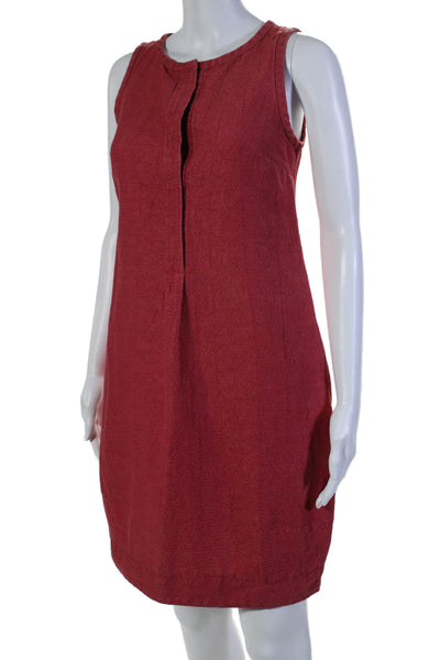 'Smax Mara Women's Round Neck Sleeveless A-Line Mini Dress Red Size XS