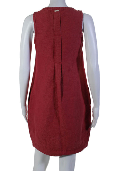 'Smax Mara Women's Round Neck Sleeveless A-Line Mini Dress Red Size XS