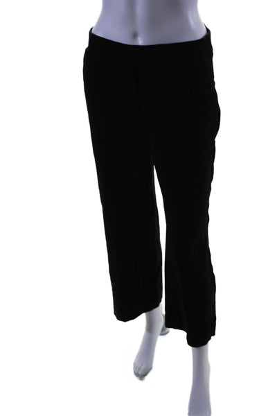 Theory Womens Elastic Waistband Straight Leg Lined Dress Pants Black Size S