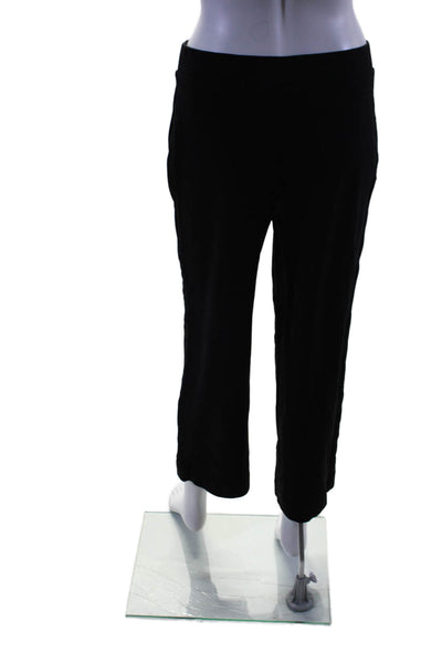 Theory Womens Elastic Waistband Straight Leg Lined Dress Pants Black Size S