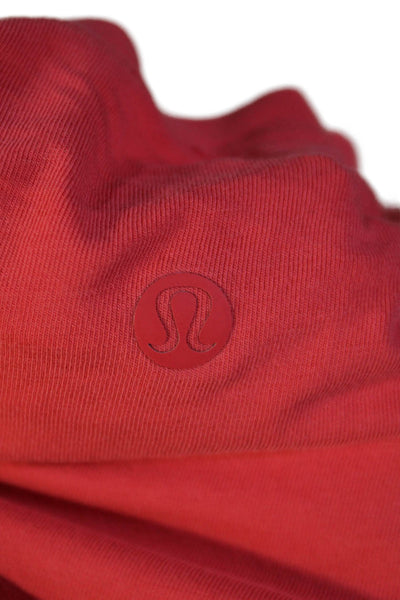 Lululemon Womens High Round Neck Short Sleeve Pullover Top Pink Size M