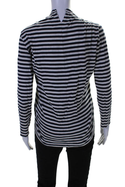 Junya Watanabe Womens Cotton Long Sleeve Striped Top Blue & White Size M