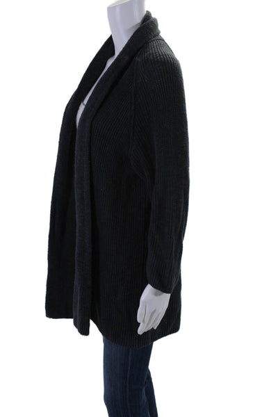 James Perse Women's Long Sleeves Open Front Cardigan Sweater Navy Blue Size 1