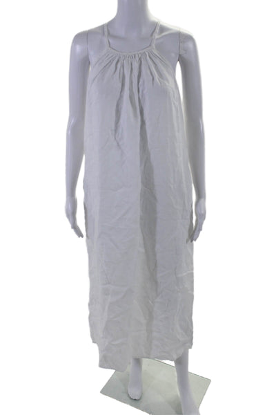 James Perse Women's Spaghetti Straps Flare Maxi Dress White Size 2