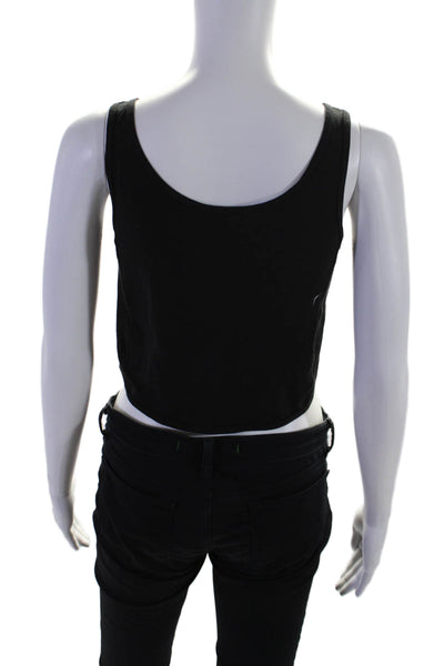 Lululemon Womens Sleeveless Tie Back Pullover Cropped Tank Top Black Size 6