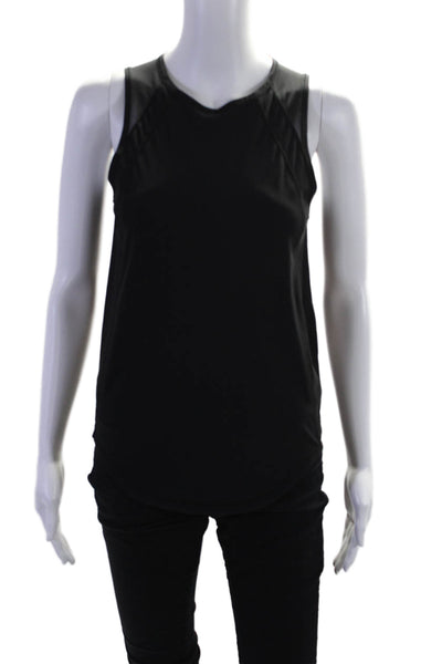 Lululemon Womens Cut Out Sleeveless Crew Neck Pullover Tank Top Black Size 6