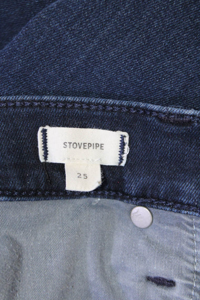 Madewell Womens Blue Dark Wash High Rise Stovepipe Skinny Leg Jeans Size 25