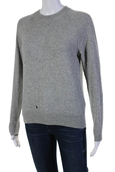 Everlane Womens Cashmere Long Sleeve Round Neck Basic Sweater Gray Size M