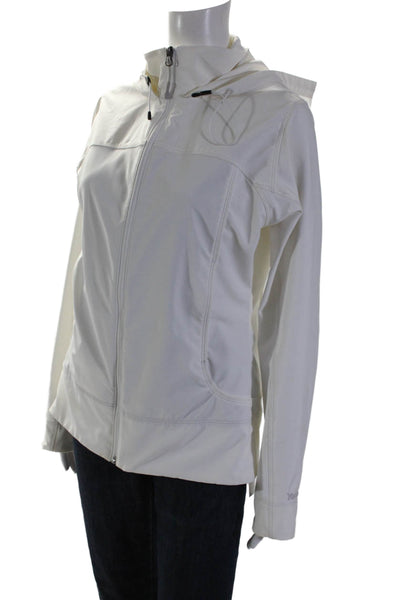 Marmot Womens Stitch Detailed Long Sleeved Zipped Collared Jacket White Size M