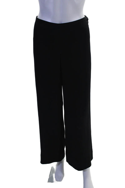 Trina Turk Womens Flat Front Mid-Rise Zip Up Flared Pants Trousers Black Size 4