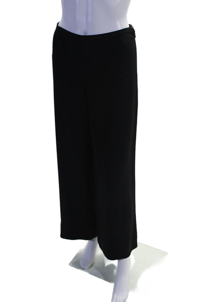 Trina Turk Womens Flat Front Mid-Rise Zip Up Flared Pants Trousers Black Size 4