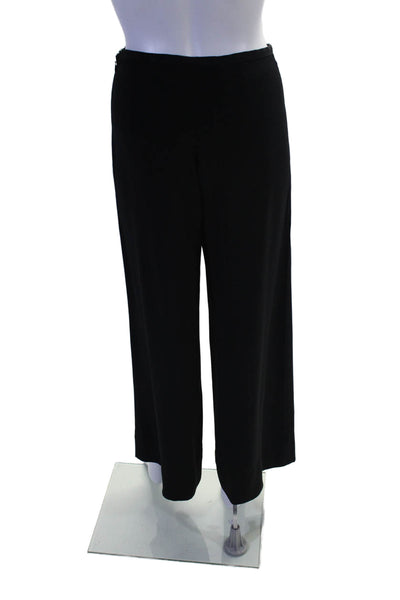 Trina Turk Womens Flat Front Mid-Rise Zip Up Flared Pants Trousers Black Size 4