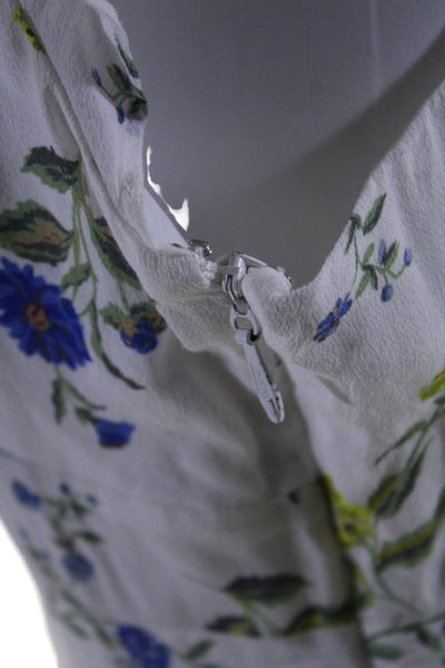 Jason Wu Collective Womens Floral Ruffle Midi Dress White Size 4 15996934