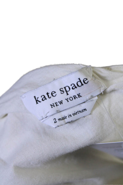 kate spade new york Womens Sabrina Dress White Size 2 16244974