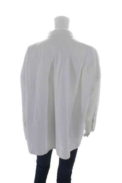 Everlane Womens Cotton Long Sleeve Button Down Collared Shirt White Size L