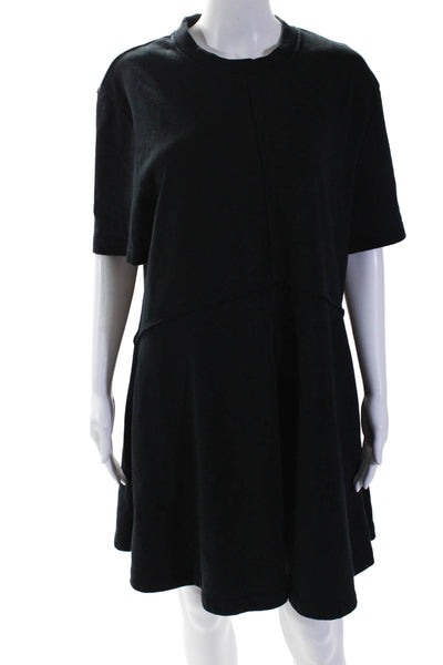 Sweaty Betty Womens Short Sleeves Belted A Line Shirt Dress Black Size 12